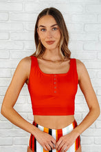 Load image into Gallery viewer, Bermuda Snap Up Swim Top in Red
