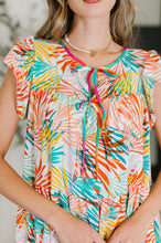Load image into Gallery viewer, Bless Your Love Tiered Dress in Ivory, Orange and Mint
