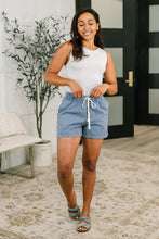 Load image into Gallery viewer, Boardwalk Talks Drawstring Shorts in Dark Blue
