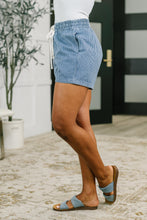 Load image into Gallery viewer, Boardwalk Talks Drawstring Shorts in Dark Blue
