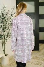 Load image into Gallery viewer, Brixton Tweed Midi Blazer in Lavender Ivory
