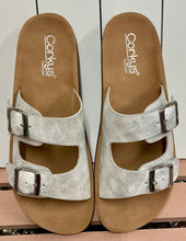 Load image into Gallery viewer, Let’s Be Real White Metallic Sandal
