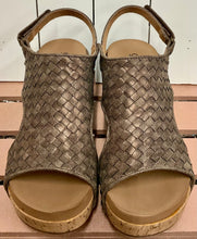 Load image into Gallery viewer, Carley Bronze Woven Wedge
