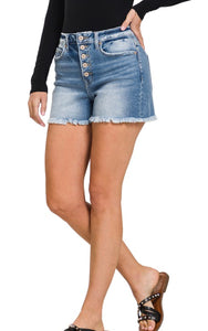 Jamie Button Fly Denim Shorts