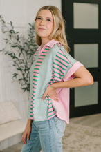 Load image into Gallery viewer, Can't Control It Collared Color Block Top
