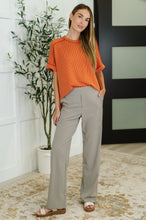 Load image into Gallery viewer, Catch Me Loungin’ Cable Ribbed Knit Top in Burnt Orange
