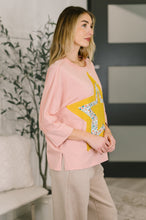 Load image into Gallery viewer, Catch a Star Mixed Print Star Patch Top
