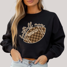 Load image into Gallery viewer, Check Football Mom in Black Sweatshirt
