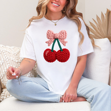 Load image into Gallery viewer, Crochet Cherry Graphic Tee and Sweatshirt
