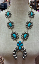 Load image into Gallery viewer, Turquoise Cowgirl Statement Necklace &amp; Earring Set
