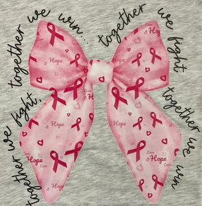 Breast Cancer Bow Graphic T