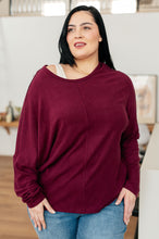 Load image into Gallery viewer, Drive Downtown Dolman Sleeve Top in Wine
