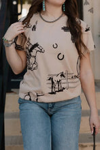 Load image into Gallery viewer, Wild West Horse Print Tee
