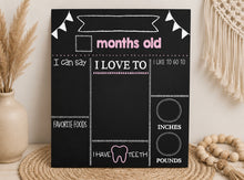 Load image into Gallery viewer, Baby’s First Year Milestone Chalkboard
