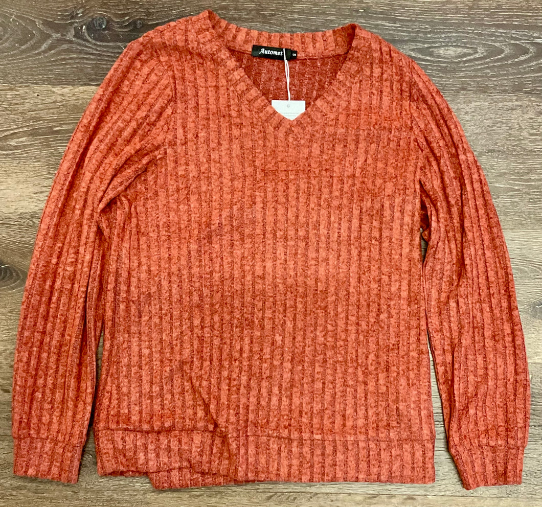 Weekend Vibes Ribbed Sweater