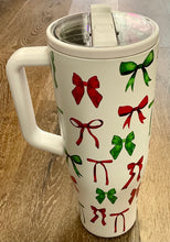 Load image into Gallery viewer, Midnight Bow Christmas Tumbler
