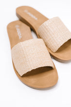Load image into Gallery viewer, Efron Raffia Woven Slip On Sandal in Bone
