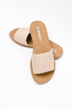 Load image into Gallery viewer, Efron Raffia Woven Slip On Sandal in Bone
