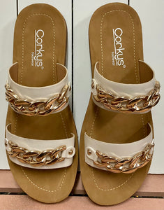 Seeing Double Ivory Sandal