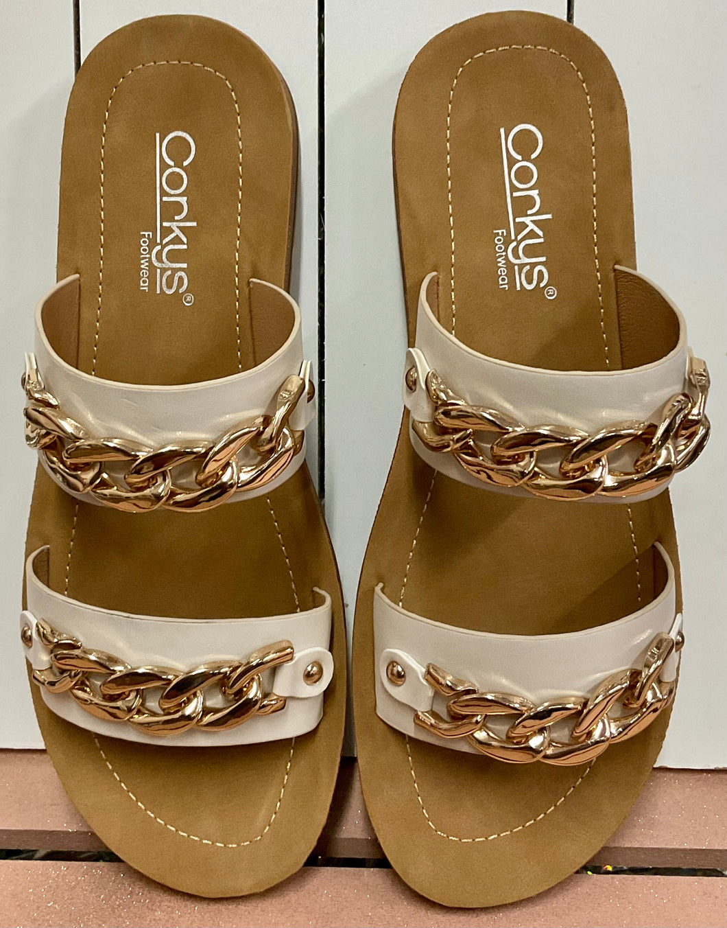 Seeing Double Ivory Sandal