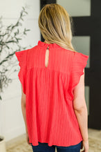 Load image into Gallery viewer, Float This Way Flutter Sleeve Blouse in Coral
