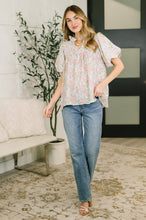 Load image into Gallery viewer, Flower Picking Notch Neck Blouse
