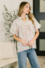 Load image into Gallery viewer, Flower Picking Notch Neck Blouse
