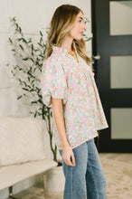 Load image into Gallery viewer, Flower Picking Notch Neck Blouse
