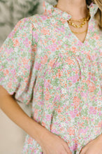 Load image into Gallery viewer, Flower Picking Notch Neck Blouse
