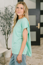Load image into Gallery viewer, Foundation First Waffle Knit Relaxed Tee in Mint
