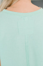 Load image into Gallery viewer, Foundation First Waffle Knit Relaxed Tee in Mint
