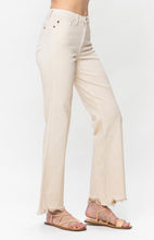 Load image into Gallery viewer, Connie Khaki 90s Hem Frayed Straight Leg Jeans by Judy Blue
