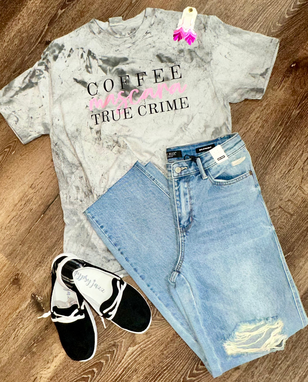 True Crime,Mascara,Coffee Comfort Colors Graphic Tee