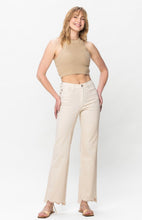 Load image into Gallery viewer, Connie Khaki 90s Hem Frayed Straight Leg Jeans by Judy Blue
