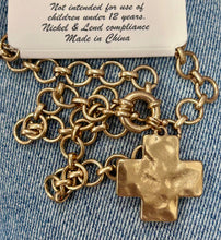 Load image into Gallery viewer, Grace &amp; Gold Cross Necklace
