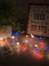 Load image into Gallery viewer, Stars &amp; Stripes Battery Operated Twinkle Lights
