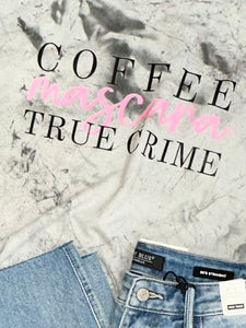 True Crime,Mascara,Coffee Comfort Colors Graphic Tee