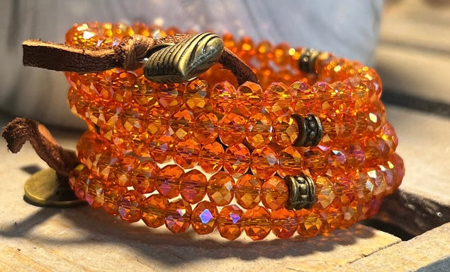 Beaded Single Colored Stack Bracelet