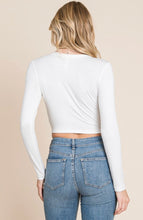 Load image into Gallery viewer, Open Your Mind Long Sleeve Crop Top

