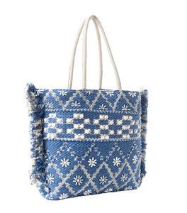 Garden Lattice Carryall Tote Bag