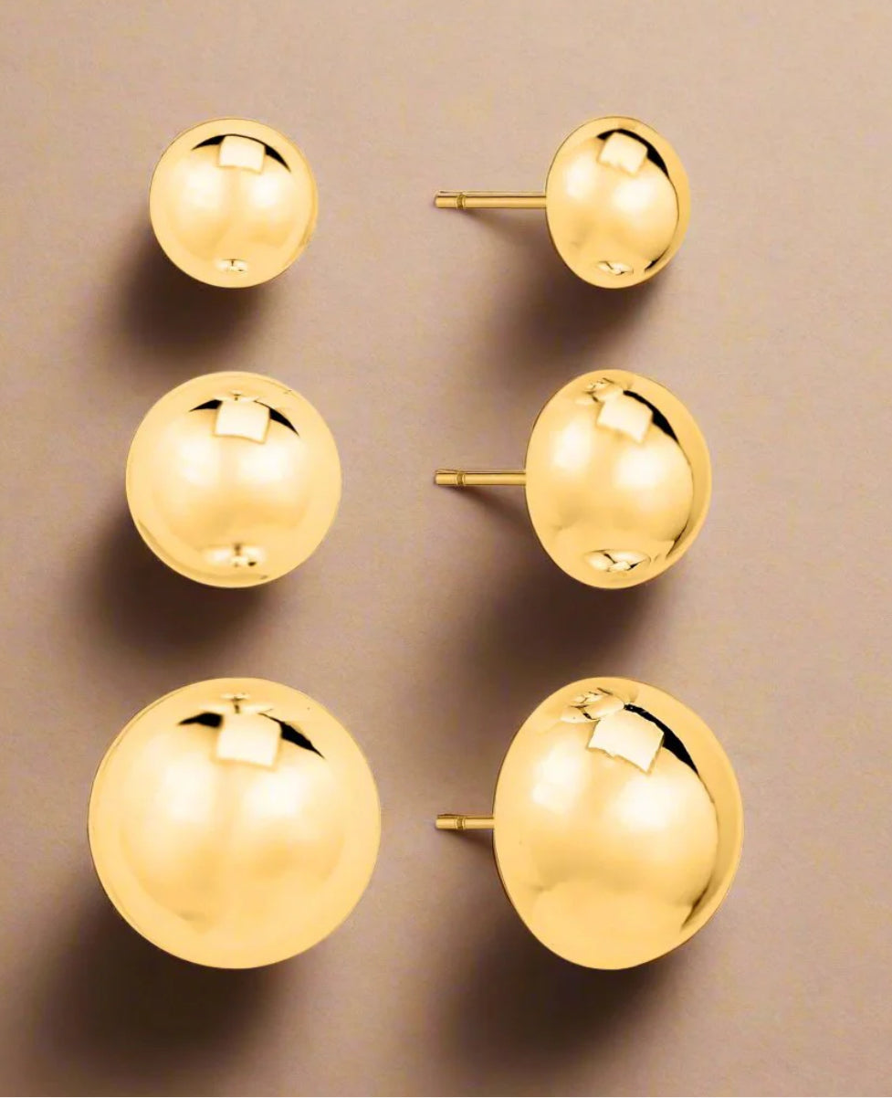 Simple Semi Circle Set of Four Stud Earrings