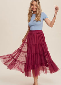 Your Favorite Tiered Mesh Flouncy Skirt