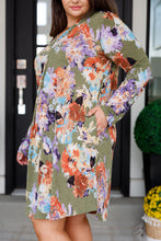 Load image into Gallery viewer, Generally Speaking V-Neck Dress in Olive Floral
