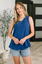 Load image into Gallery viewer, Getting Good V-Neck Tank in Navy

