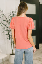 Load image into Gallery viewer, Grace &amp; Virtue Balloon Sleeve Blouse in Coral
