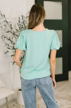 Load image into Gallery viewer, Grace &amp; Virtue Balloon Sleeve Blouse in Mint
