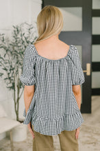 Load image into Gallery viewer, Great Gingham Square Neck Blouse
