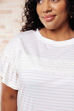 Load image into Gallery viewer, Hand to Hold Lace Detail Striped Top
