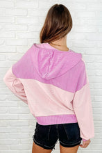 Load image into Gallery viewer, Here for Now Color Block Hoodie in Pink
