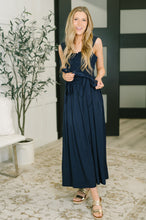 Load image into Gallery viewer, Hold Me Down Midi Dress in Navy
